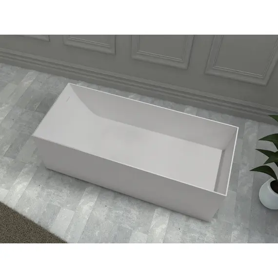 ВАННА ИЗ ИСКУССТВЕННОГО КАМНЯ ABBER STEIN AS9640-1.5 БЕЛАЯ МАТОВАЯ