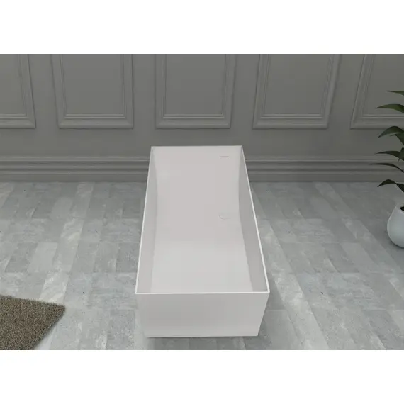 ВАННА ИЗ ИСКУССТВЕННОГО КАМНЯ ABBER STEIN AS9640-1.5 БЕЛАЯ МАТОВАЯ