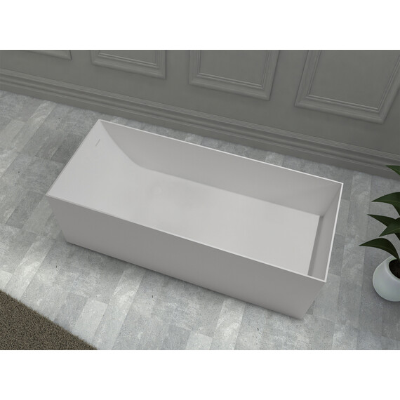 ВАННА ИЗ ИСКУССТВЕННОГО КАМНЯ ABBER STEIN AS9640-1.7 БЕЛАЯ МАТОВАЯ