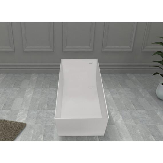 ВАННА ИЗ ИСКУССТВЕННОГО КАМНЯ ABBER STEIN AS9640-1.7 БЕЛАЯ МАТОВАЯ