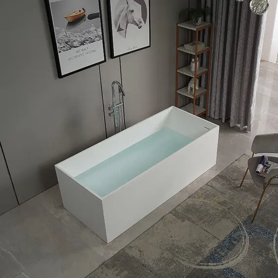 ВАННА ИЗ ИСКУССТВЕННОГО КАМНЯ ABBER STEIN AS9642-1.8 БЕЛАЯ МАТОВАЯ