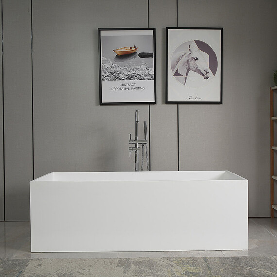 ВАННА ИЗ ИСКУССТВЕННОГО КАМНЯ ABBER STEIN AS9642-1.8 БЕЛАЯ МАТОВАЯ