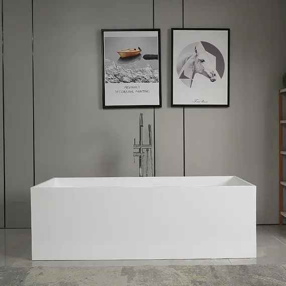 ВАННА ИЗ ИСКУССТВЕННОГО КАМНЯ ABBER STEIN AS9642-1.8 БЕЛАЯ МАТОВАЯ