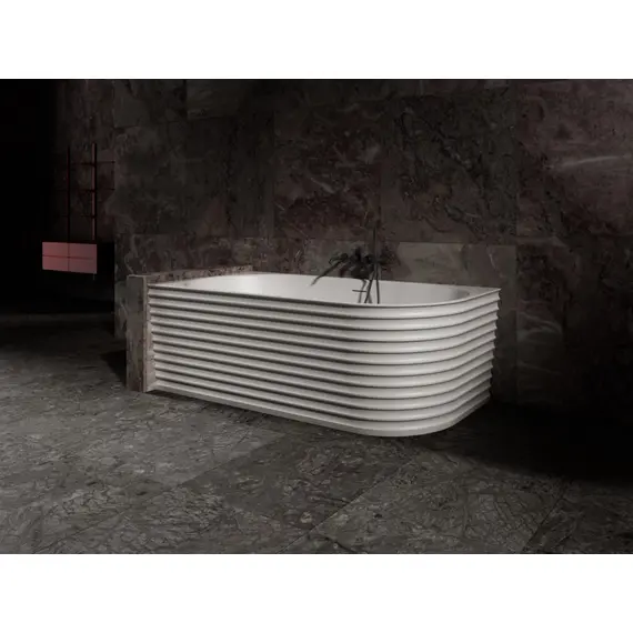 ВАННА ИЗ ИСКУССТВЕННОГО КАМНЯ ABBER STEIN AS9651 L БЕЛАЯ МАТОВАЯ