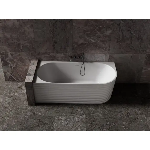 ВАННА ИЗ ИСКУССТВЕННОГО КАМНЯ ABBER STEIN AS9651 L БЕЛАЯ МАТОВАЯ