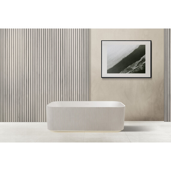 ВАННА ИЗ ИСКУССТВЕННОГО КАМНЯ ABBER STEIN AS9663 БЕЛАЯ МАТОВАЯ