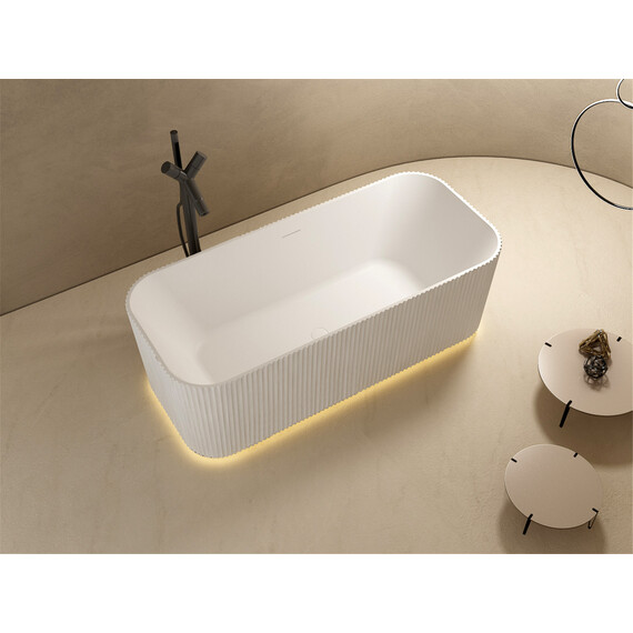 ВАННА ИЗ ИСКУССТВЕННОГО КАМНЯ ABBER STEIN AS9663 БЕЛАЯ МАТОВАЯ