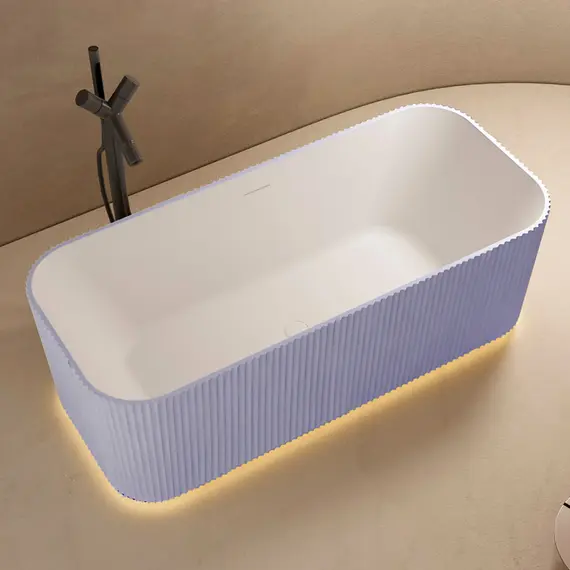 ВАННА ИЗ ИСКУССТВЕННОГО КАМНЯ ABBER STEIN AS9663VIOLETT ФИОЛЕТОВАЯ