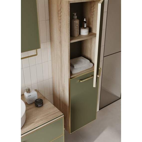 ТУМБА ПОД РАКОВИНУ ORKA SALERNO 60 ПОДВЕСНАЯ, ЦВЕТ SARDINIA, РУЧКИ ЗОЛОТО