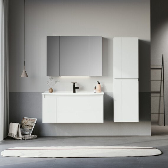 ТУМБА С РАКОВИНОЙ ORKA LIKYA 65 ПОДВЕСНАЯ, БЕЛЫЙ МАТОВЫЙ