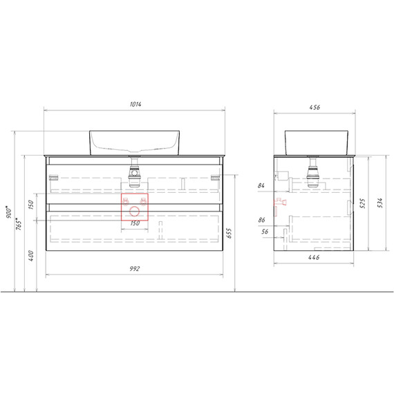 ПОДВЕСНАЯ ТУМБА AQWELLA С ДВУМЯ ЯЩИКАМИ 100 СМ, СЕРЫЙ СО СТОЛЕШНИЦЕЙ МРАМОР БЕЛЫЙ И НАКЛАДНЫМ УМЫВАЛЬНИКОМ 