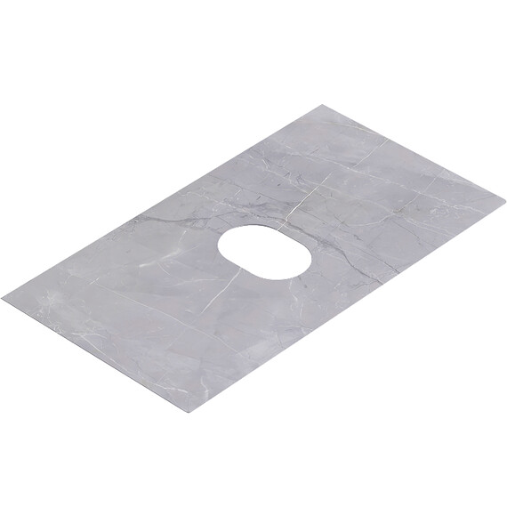 ПОДВЕСНАЯ ТУМБА AQWELLA С ДВУМЯ ЯЩИКАМИ 81 СМ, БЕЛЫЙ СО СТОЛЕШНИЦЕЙ СЕРЫЙ КАМЕНЬ И НАКЛАДНЫМ УМЫВАЛЬНИКОМ 