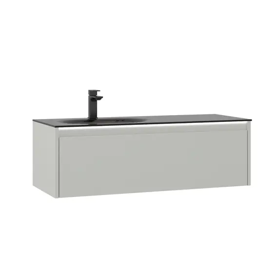 ТУМБА С РАКОВИНОЙ ORKA LISBON 110 ПОДВЕСНАЯ, КАШЕМИРОВЫЙ МАТОВЫЙ