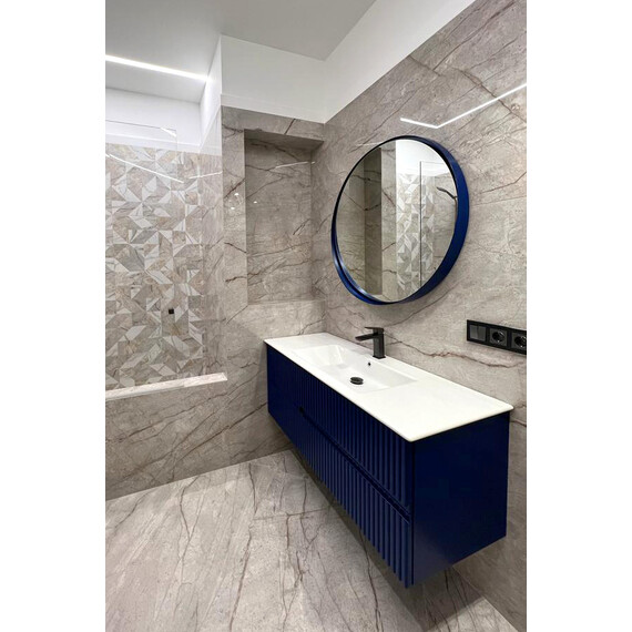 ТУМБА С РАКОВИНОЙ ORKA MOONLIGHT 120 ПОДВЕСНАЯ, СИНИЙ МАТОВЫЙ