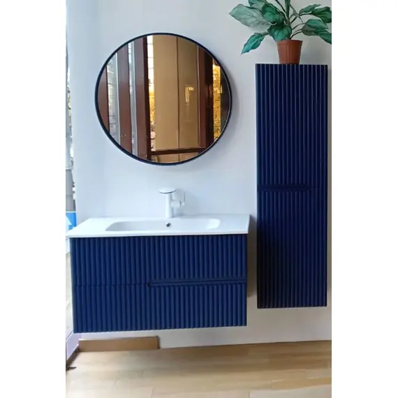 ТУМБА С РАКОВИНОЙ ORKA MOONLIGHT 90 ПОДВЕСНАЯ, СИНИЙ МАТОВЫЙ