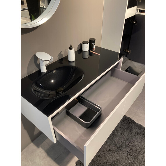 ТУМБА С РАКОВИНОЙ ORKA LISBON 90 ПОДВЕСНАЯ, БЕЛЫЙ МАТОВЫЙ