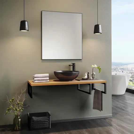 КОНСОЛЬ ПОД РАКОВИНУ ORKA KESTEL 120 ПОДВЕСНАЯ, ДУБ