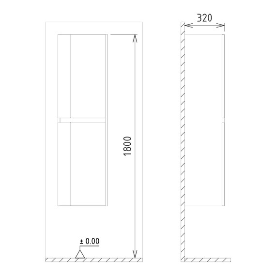 ПЕНАЛ ORKA LIKYA 40 БЕЛЫЙ МАТОВЫЙ, УНИВЕРСАЛЬНЫЙ ПЕНАЛ ORKA LIKYA 40 БЕЛЫЙ МАТОВЫЙ, УНИВЕРСАЛЬНЫЙ
