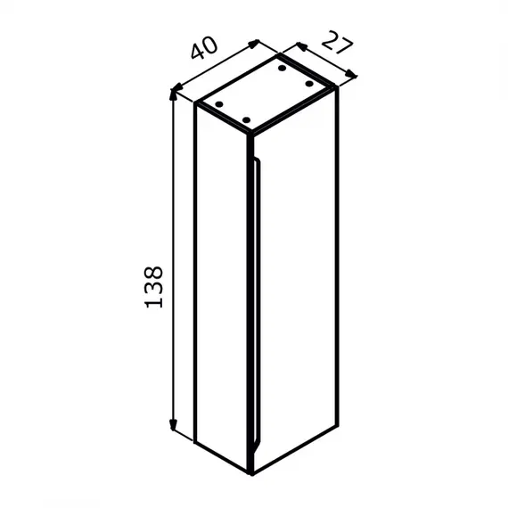 ПЕНАЛ ORKA MALTA 40 АНТРАЦИТ МАТОВЫЙ, УНИВЕРСАЛЬНЫЙ