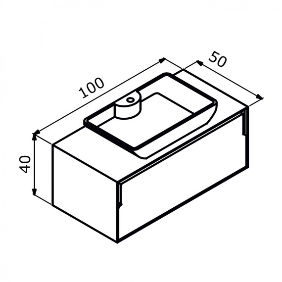 ТУМБА С РАКОВИНОЙ ORKA CRAFT 100 ПОДВЕСНАЯ, ОРЕХ/АНТРАЦИТ