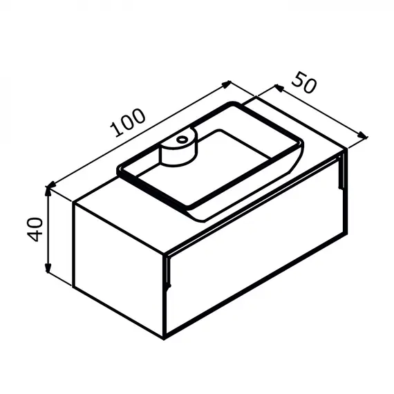 ТУМБА С РАКОВИНОЙ ORKA CRAFT 100 ПОДВЕСНАЯ, ОРЕХ/АНТРАЦИТ