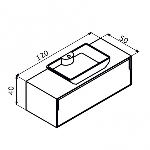 ТУМБА С РАКОВИНОЙ ORKA CRAFT 120 ПОДВЕСНАЯ, ОРЕХ/АНТРАЦИТ