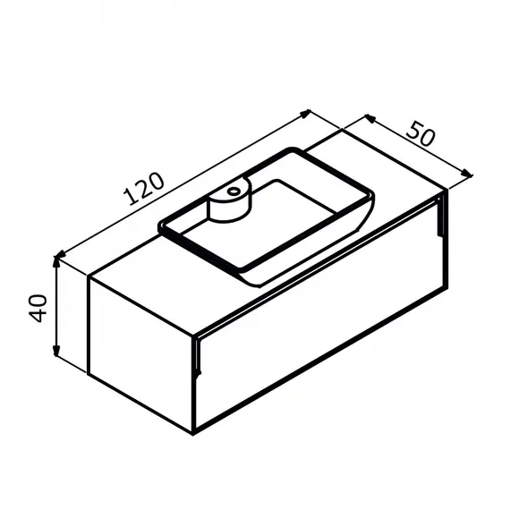 ТУМБА С РАКОВИНОЙ ORKA CRAFT 120 ПОДВЕСНАЯ, ОРЕХ/АНТРАЦИТ