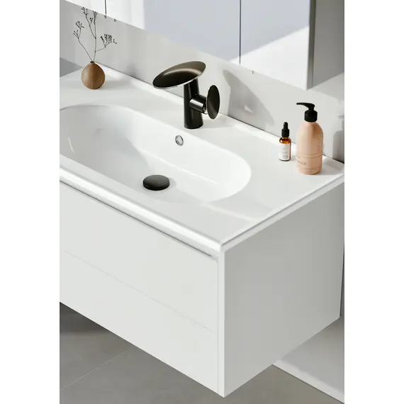 ТУМБА С РАКОВИНОЙ ORKA LIKYA 100 ПОДВЕСНАЯ, БЕЛЫЙ МАТОВЫЙ