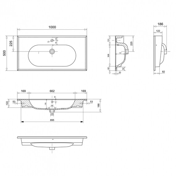ТУМБА С РАКОВИНОЙ ORKA LIKYA 100 ПОДВЕСНАЯ, БЕЛЫЙ МАТОВЫЙ