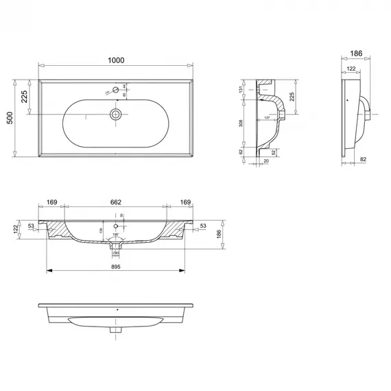 ТУМБА С РАКОВИНОЙ ORKA LIKYA 100 ПОДВЕСНАЯ, БЕЛЫЙ МАТОВЫЙ