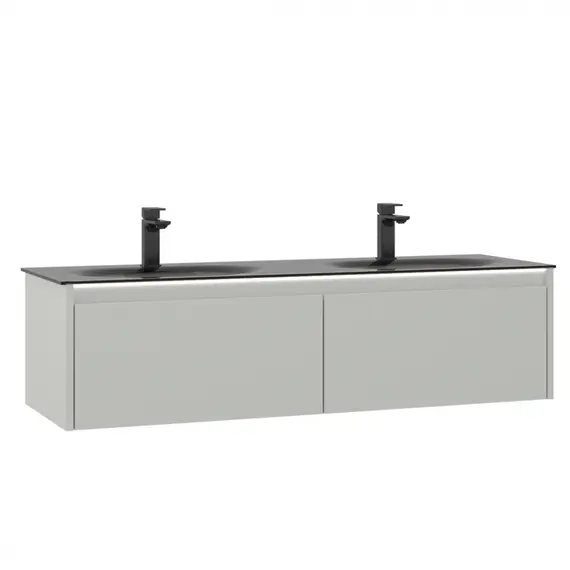 ТУМБА С РАКОВИНОЙ ORKA LISBON 130 ПОДВЕСНАЯ, КАШЕМИРОВЫЙ МАТОВЫЙ