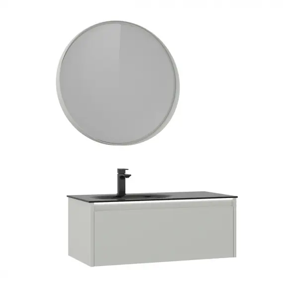 ТУМБА С РАКОВИНОЙ ORKA LISBON 90 ПОДВЕСНАЯ, КАШЕМИРОВЫЙ МАТОВЫЙ