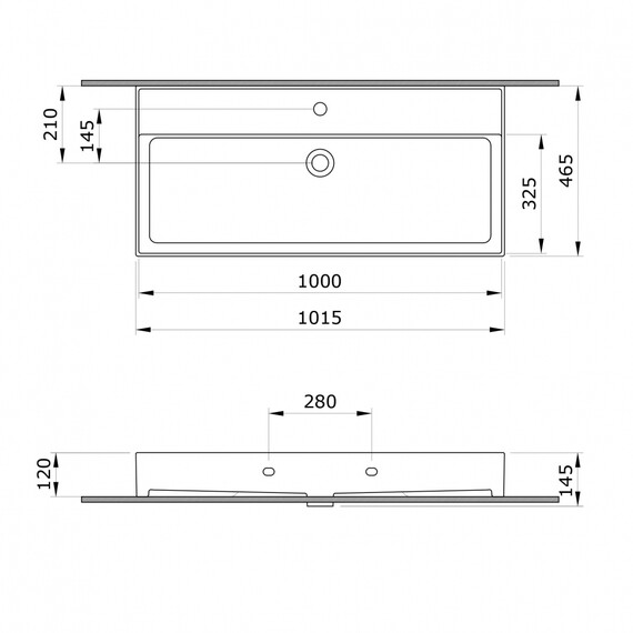 ТУМБА С РАКОВИНОЙ ORKA MALTA 100 ПОДВЕСНАЯ, АНТРАЦИТ МАТОВЫЙ