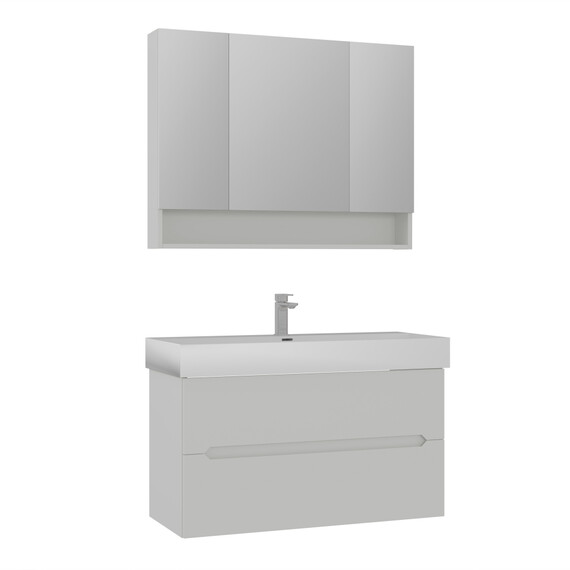 ТУМБА С РАКОВИНОЙ ORKA MALTA 100 ПОДВЕСНАЯ, КАШЕМИРОВЫЙ МАТОВЫЙ