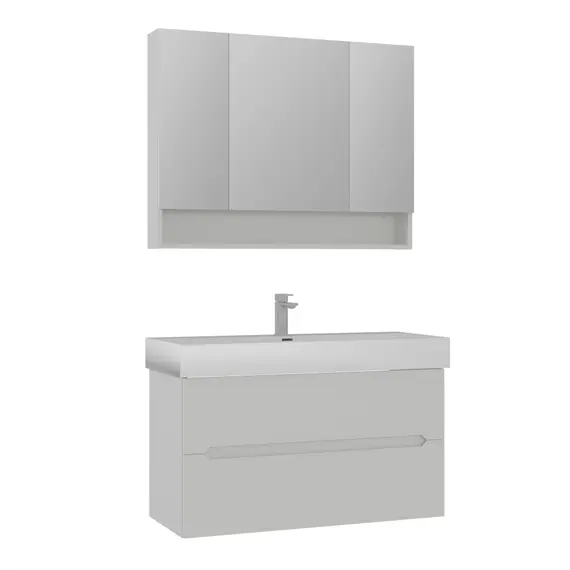 ТУМБА С РАКОВИНОЙ ORKA MALTA 100 ПОДВЕСНАЯ, КАШЕМИРОВЫЙ МАТОВЫЙ