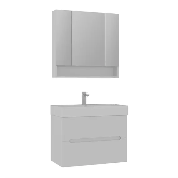 ТУМБА С РАКОВИНОЙ ORKA MALTA 80 ПОДВЕСНАЯ, КАШЕМИРОВЫЙ МАТОВЫЙ