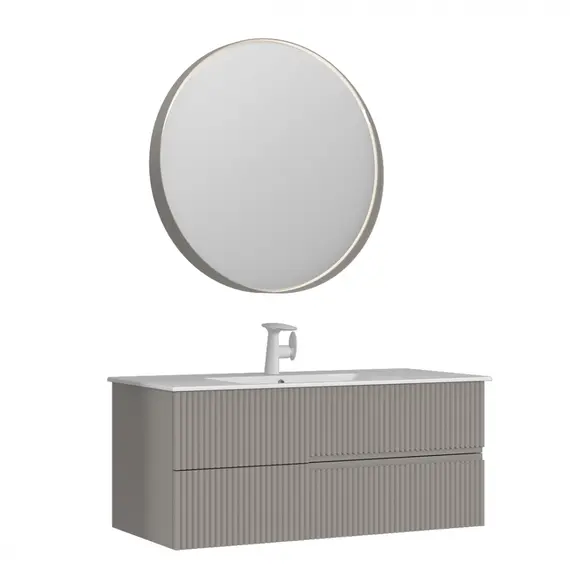 ТУМБА С РАКОВИНОЙ ORKA MOONLIGHT 120 ПОДВЕСНАЯ, БЕЖЕВЫЙ МАТОВЫЙ