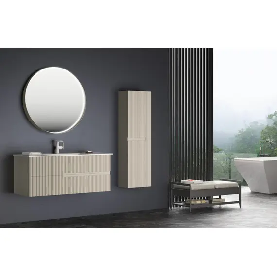 ТУМБА С РАКОВИНОЙ ORKA MOONLIGHT 120 ПОДВЕСНАЯ, БЕЖЕВЫЙ МАТОВЫЙ