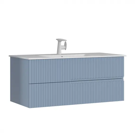 ТУМБА С РАКОВИНОЙ ORKA MOONLIGHT 120 ПОДВЕСНАЯ, ГОЛУБОЙ МАТОВЫЙ