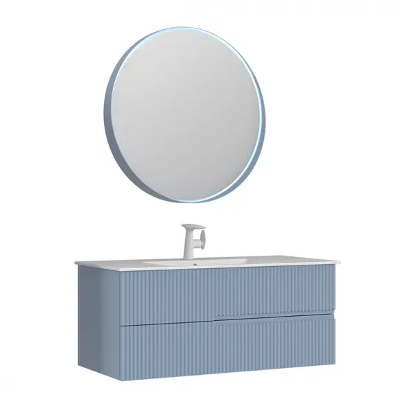 ТУМБА С РАКОВИНОЙ ORKA MOONLIGHT 120 ПОДВЕСНАЯ, ГОЛУБОЙ МАТОВЫЙ