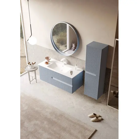 ТУМБА С РАКОВИНОЙ ORKA MOONLIGHT 120 ПОДВЕСНАЯ, ГОЛУБОЙ МАТОВЫЙ