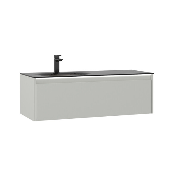 ТУМБА С РАКОВИНОЙ ORKA LISBON 110 ПОДВЕСНАЯ, КАШЕМИРОВЫЙ МАТОВЫЙ