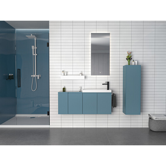 ТУМБА С РАКОВИНОЙ ORKA FERLA 60 ПОДВЕСНАЯ, СИНИЙ МАТОВЫЙ