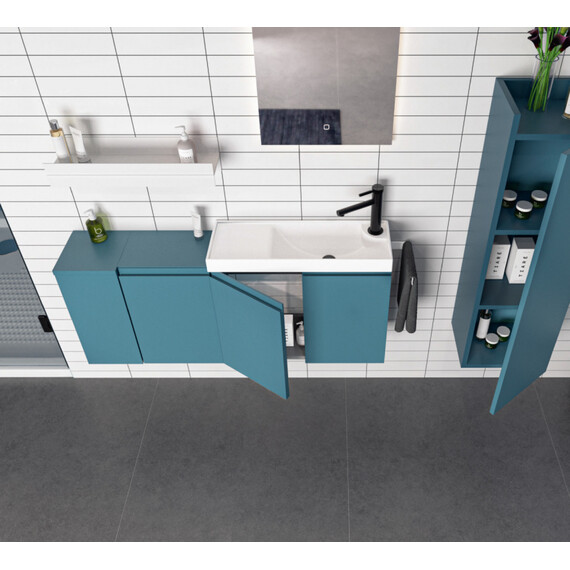 ТУМБА С РАКОВИНОЙ ORKA FERLA 60 ПОДВЕСНАЯ, СИНИЙ МАТОВЫЙ