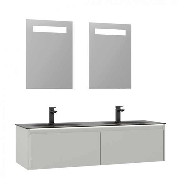 ТУМБА С РАКОВИНОЙ ORKA LISBON 130 ПОДВЕСНАЯ, КАШЕМИРОВЫЙ МАТОВЫЙ