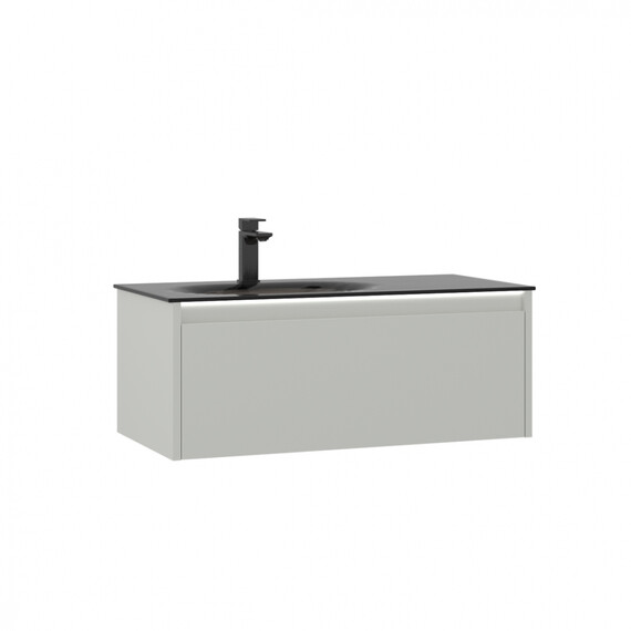 ТУМБА С РАКОВИНОЙ ORKA LISBON 90 ПОДВЕСНАЯ, КАШЕМИРОВЫЙ МАТОВЫЙ