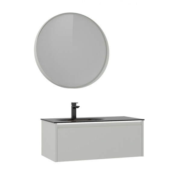 ТУМБА С РАКОВИНОЙ ORKA LISBON 90 ПОДВЕСНАЯ, КАШЕМИРОВЫЙ МАТОВЫЙ