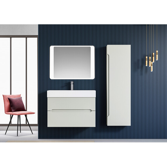 ТУМБА С РАКОВИНОЙ ORKA MALTA 80 ПОДВЕСНАЯ, КАШЕМИРОВЫЙ МАТОВЫЙ