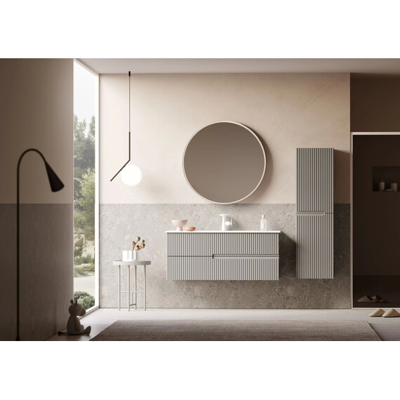 ТУМБА С РАКОВИНОЙ ORKA MOONLIGHT 120 ПОДВЕСНАЯ, БЕЖЕВЫЙ МАТОВЫЙ