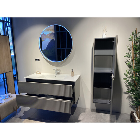 ТУМБА С РАКОВИНОЙ ORKA MOONLIGHT 120 ПОДВЕСНАЯ, БЕЖЕВЫЙ МАТОВЫЙ